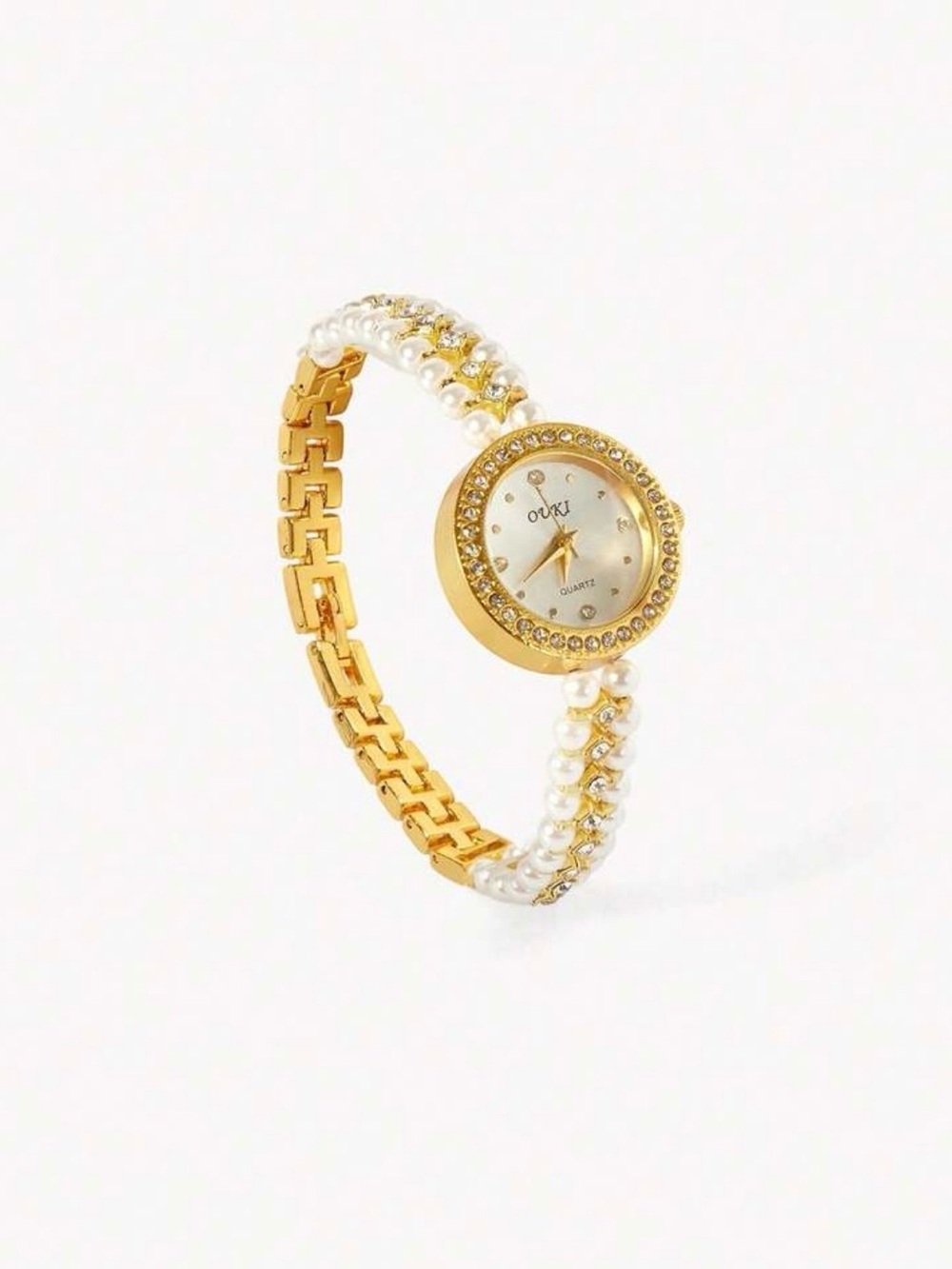 Gold and Pearl Bracelet Watch - Picture 4 of 7